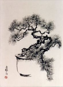 Bonsai Print Sumi-e