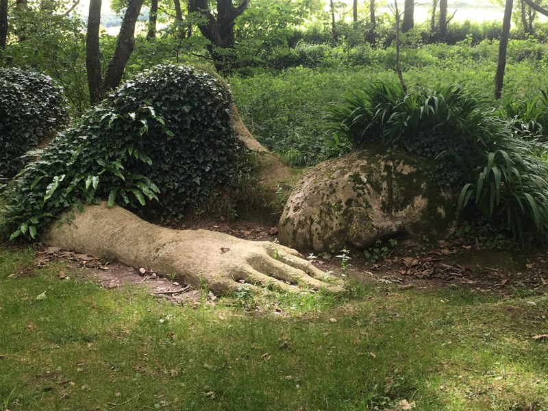 Mud Maid sculpture, at the Lost Gardens of Heligan, Cornwall, England