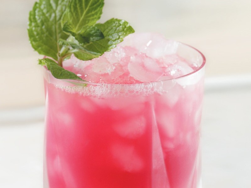 Pink summer cocktail made with Fentimans Rose Lemonade and Hendricks Gin, a small-batch Scottish gin with rose, cucumber and botanical extracts